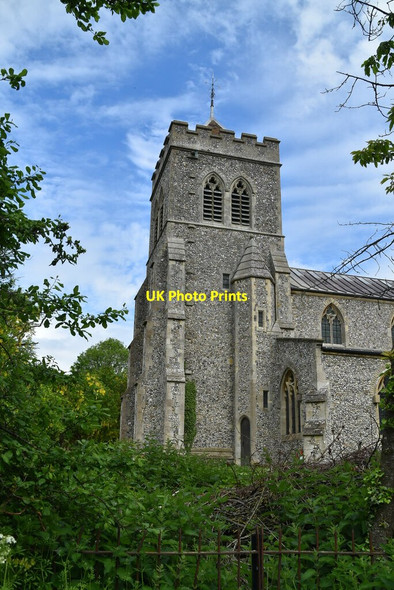 Photo 6"x4" Church of St Mary Therfield c2021