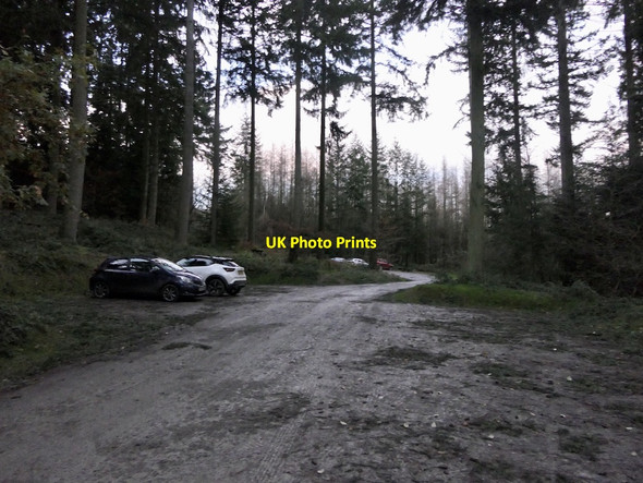 Photo 6"x4" Black Pool car park at dusk Batchcott c2021