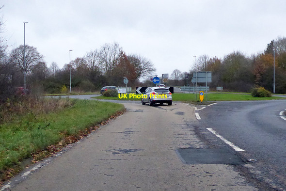Photo 6"x4" Roundabout on A4300 Stamford Road Weekley c2021