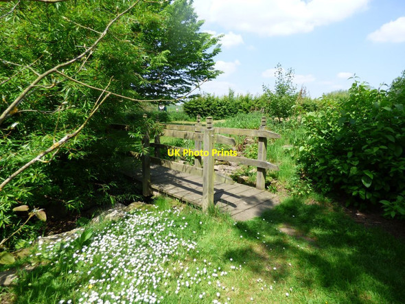 Photo 6"x4" Wooden bridge over a stream Upper Arley c2018