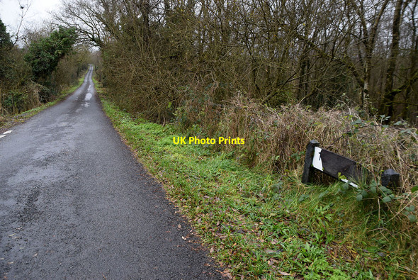 Photo 6"x4" Damaged road sign along Tamlaght Road Omagh c2021