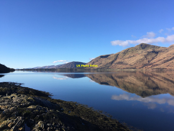 Photo 6"x4" Loch Linnhe and shoreline from the picnic site Inchree c2021