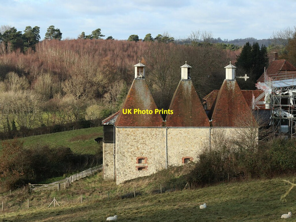Photo 6"x4" Oast House at Outridge Farm, Brasted The Chart c2021