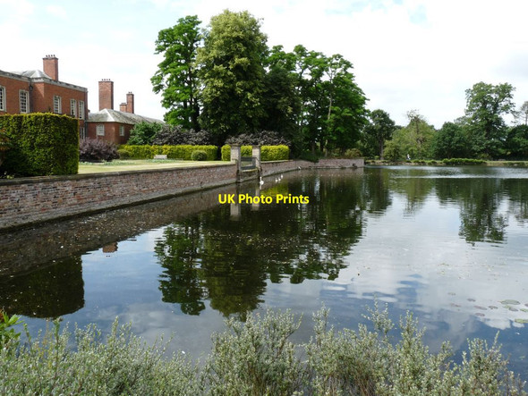 Photo 6"x4" View of the Hall across the pool Dunham Town c2010