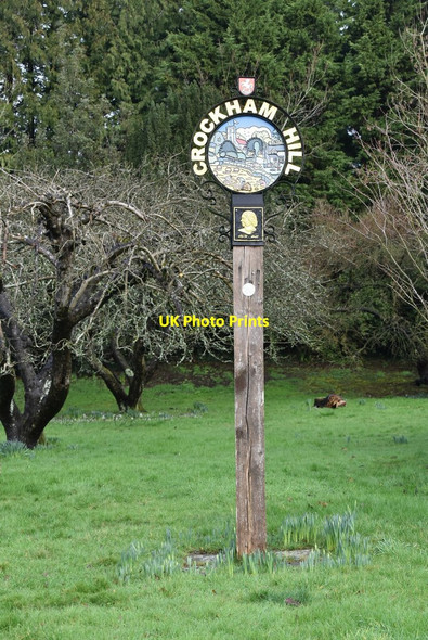 Photo 6"x4" Village sign, Crockham Hill Crockham Hill c2021
