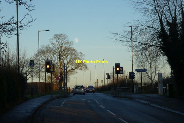 Photo 6"x4" Traffic lights on Field Lane Heslington c2021