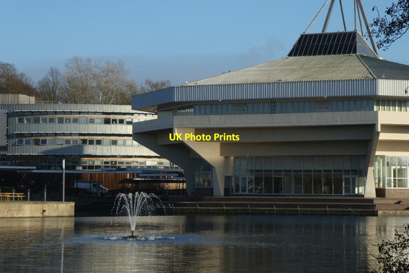 Photo 6"x4" Central Hall and fountain Heslington c2021