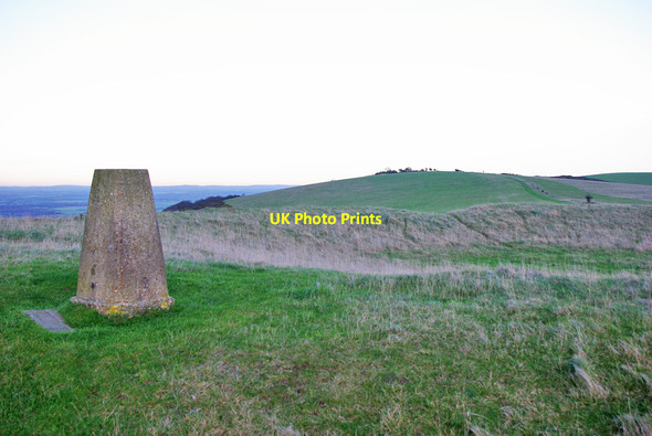 Photo 6"x4" Trig point, Itford Hill Beddingham c2011