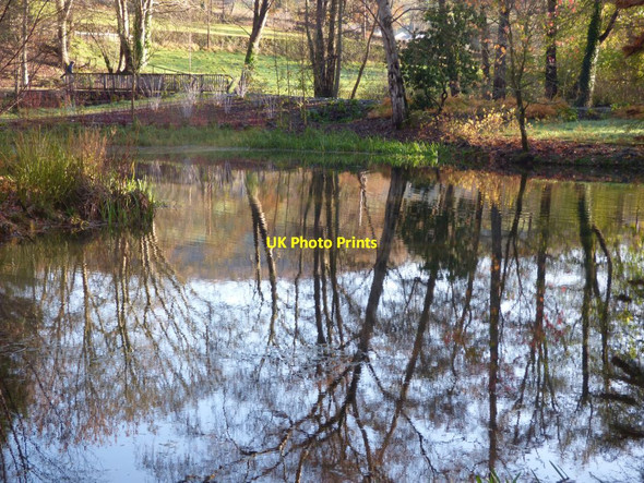 Photo 6"x4" Wooden bridge over the Afon Hiraethlyn Tal-y-cafn c2017