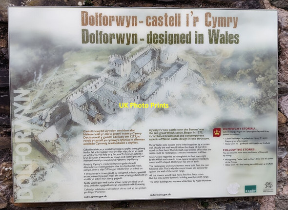 Photo 6"x4" Information board at Dolforwyn Castle Ffridd\/SO1595 c2021