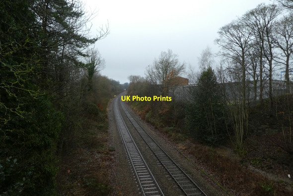 Photo 6"x4" Railway towards Hornbeam Park Harrogate c2021