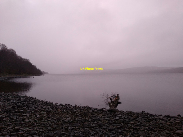 Photo 6"x4" Loch Rannoch in fog Kinloch Rannoch c2021