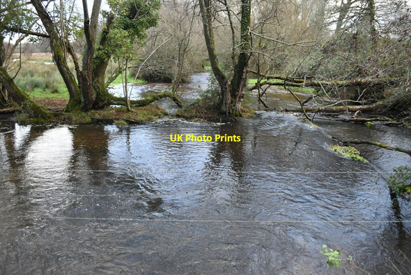 Photo 6"x4" Sweatfords Water flowing under Puddleslosh Lane Fordingbridge c2021
