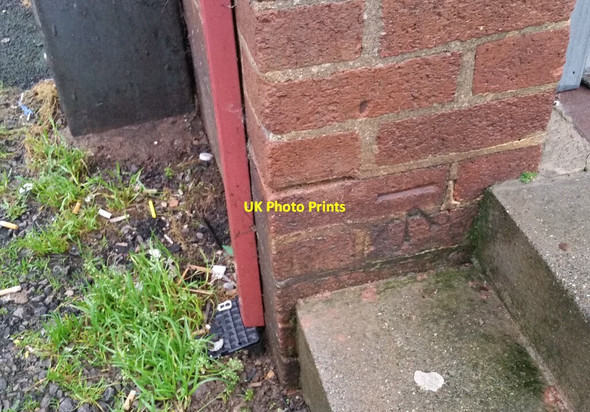 Photo 6"x4" Ordnance Survey Cut Mark Llanrumney c2021