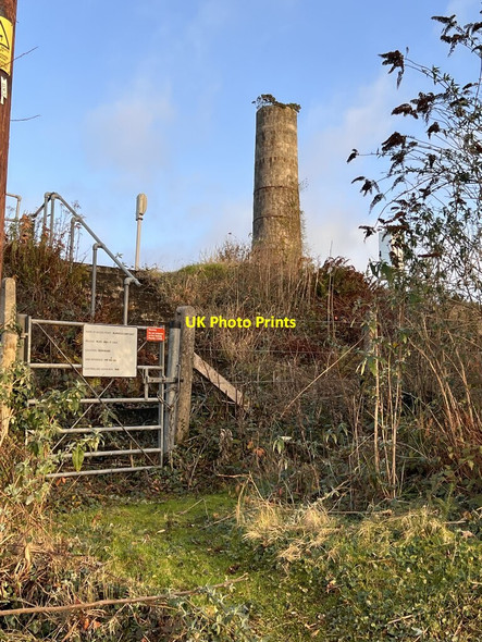 Photo 6"x4" Old Mine Chimney Lanjeth c2021
