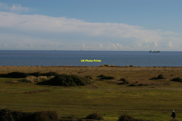 Photo 6"x4" Landguard Fort: view out to sea from on top of Right Battery The Port of Felixstowe c2021