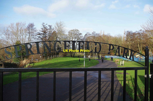 Photo 6"x4" Springfield Park's name on new entrance gate, Kidderminster, Worcs Kidderminster c2021