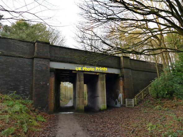 Photo 6"x4" Tarporley Road bridge over the Whitegate Way Cuddington\/SJ5971 c2021