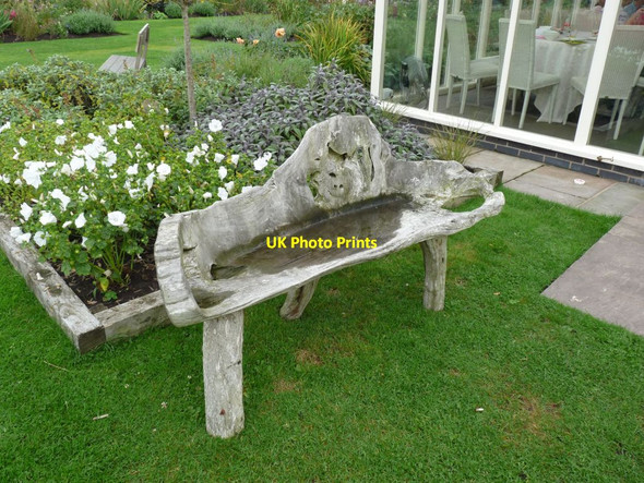 Photo 6"x4" Wooden bench Delamere\/SJ5669 c2015