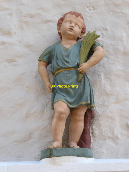 Photo 6"x4" Statuette on a cottage in Weston Bath\/ST7464 c2021