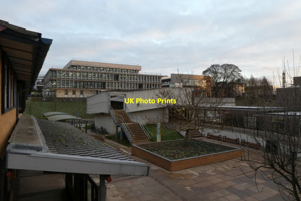 Photo 6"x4" Market Square and Library Heslington c2022