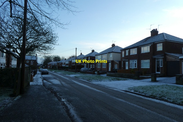 Photo 6"x4" Snow on Thief Lane Heslington c2022