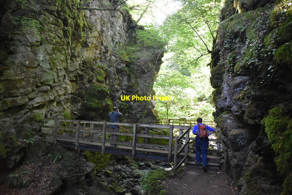 Photo 6"x4" Footbridge, Golspie Burn Gorge Backies\/NC8302 c2021
