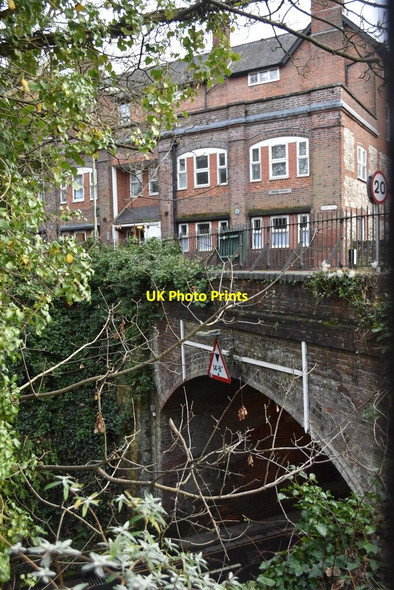 Photo 6"x4" Former railway bridge at the bottom of East Hill Winchester c2022