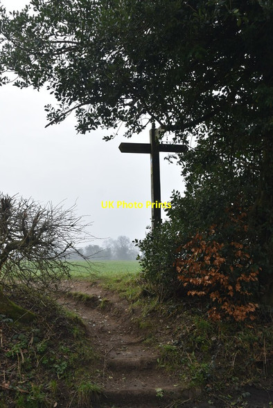 Photo 6"x4" North Downs Way waymarker Knockholt c2021
