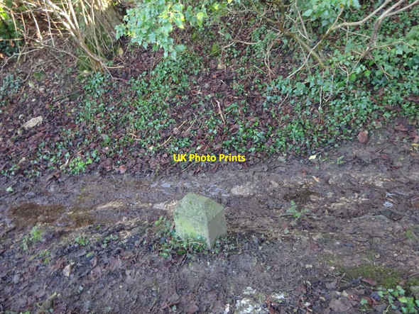 Photo 6"x4" Boundary Stone, Shortwood, Nailsworth Nailsworth c2022