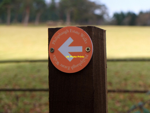Photo 6"x4" Waymark, Philiphaugh Estate Philiphaugh c2022