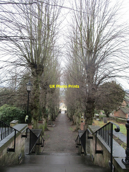 Photo 6"x4" Churchyard path, St. Peter's, Belper Belper c2022