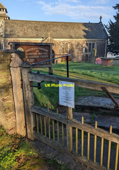 Photo 6"x4" Entrance gate to St Maughans churchyard, Monmouthshire St Maughans c2022