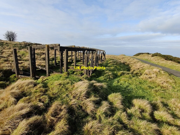 Photo 6"x4" Ruined building next to the Shropshire Way Hillside\/SO5987 c2022