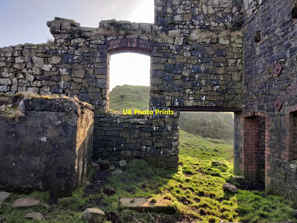 Photo 6"x4" Inside the ruined stone crushing plant at Abdon Burf Hillside\/SO5987 c2022