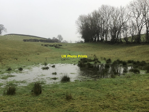 Photo 6"x4" Waterlogged Field in the Lune Valley High Oaks\/SD6291 c2021