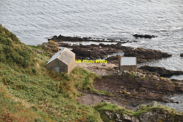 Photo 6"x4" Coastal huts Cushendall c2021
