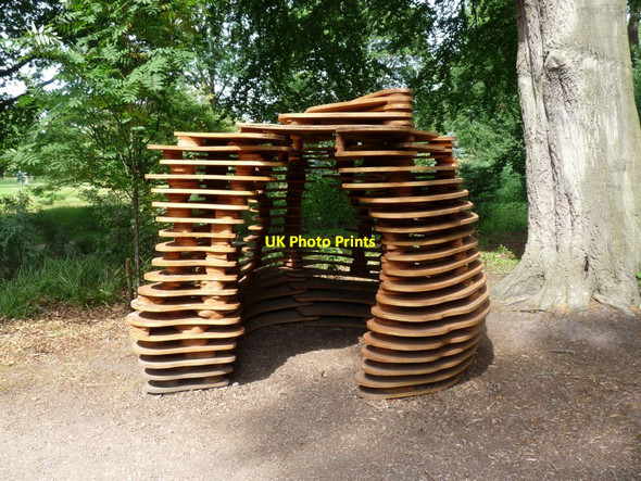 Photo 6"x4" Wooden construction in the Winter Garden Dunham Town c2013 P1