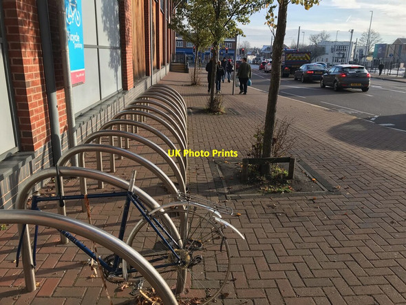 Photo 6"x4" Tesco bike racks Beeston\/SK5236 c2021
