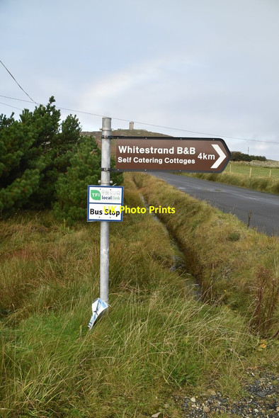 Photo 6"x4" Bus stop, Malin Head Ballygorman c2021