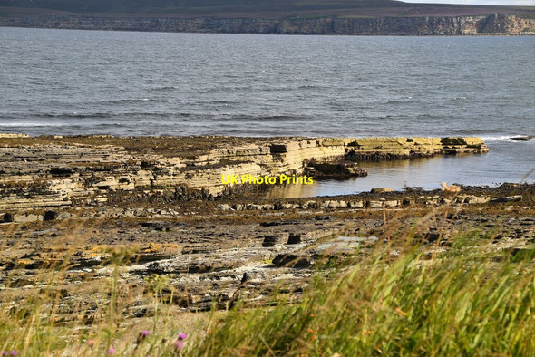 Photo 6"x4" Caithness Flagstone Wave Cut Platform Castletown\/ND1967 c2021