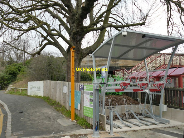 Photo 6"x4" Garforth station: cycle storage Garforth c2022