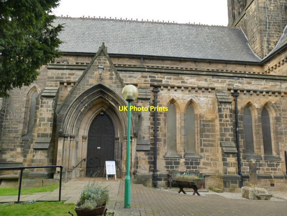 Photo 6"x4" Garforth St Mary: south side with main entrance Garforth c2022