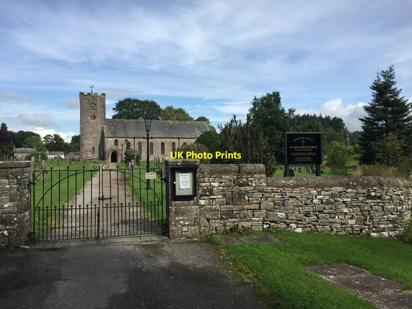 Photo 6"x4" St Oswald's Church entrance Greenside\/NY7104 c2015
