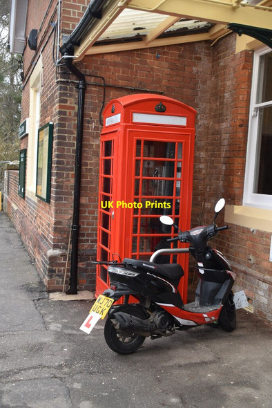 Photo 6"x4" Telephone box outside Eridge Station Eridge Green c2021