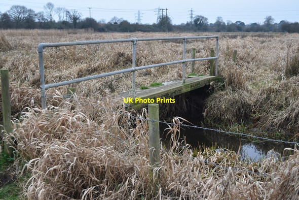 Photo 6"x4" Bridge carrying footpath over drainage ditch Christchurch\/SZ1592 c2022