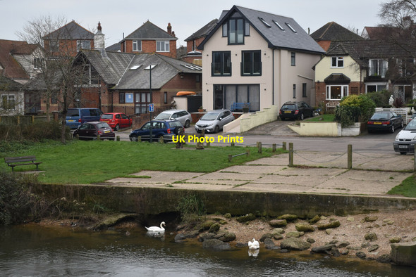 Photo 6"x4" Riverside buildings seen from Iford Bridge Christchurch\/SZ1592 c2022