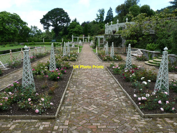 Photo 6"x4" The Rose garden at Bodnant Tal-y-cafn c2012