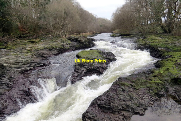 Photo 6"x4" Dwr gwyllt Afon Tywi \/ Afon Tywi rapids Llandovery\/Llanymddyfri c2022