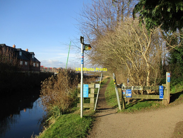 Photo 6"x4" Junction of paths by the Erewash Canal Long Eaton c2022